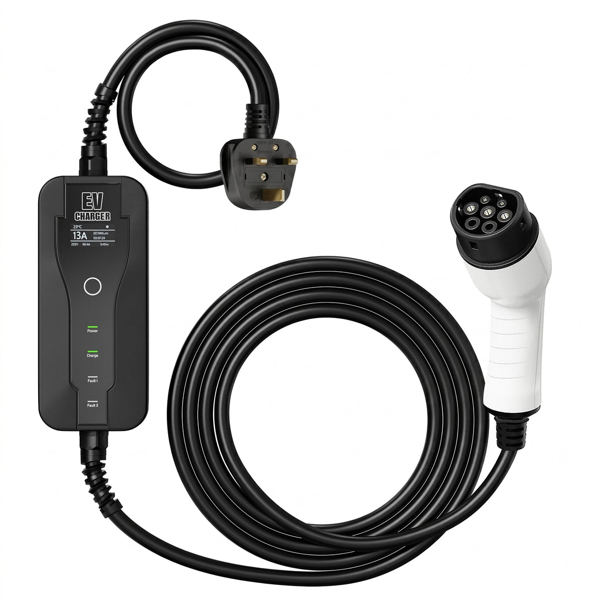 EVCar 英規三腳13A 便攜式充電器